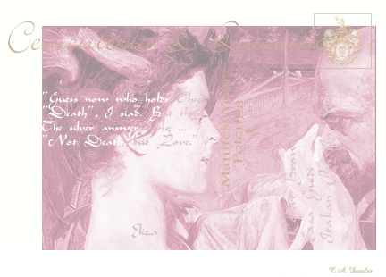FAux Mail ARt (Artist Poscard): DEath as Friend (Cementaria and Quasimodo)