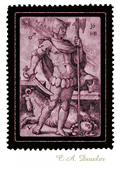 Stamp: Alchemical Planet of Mars (key 16)